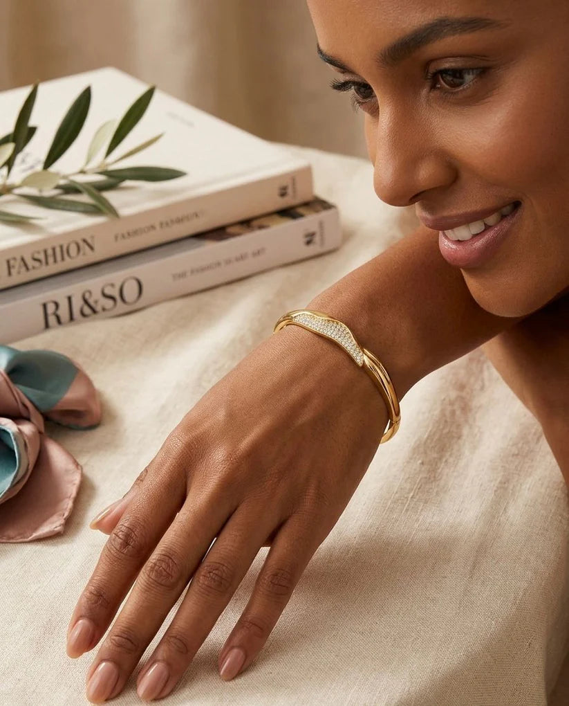gold leaf bangle