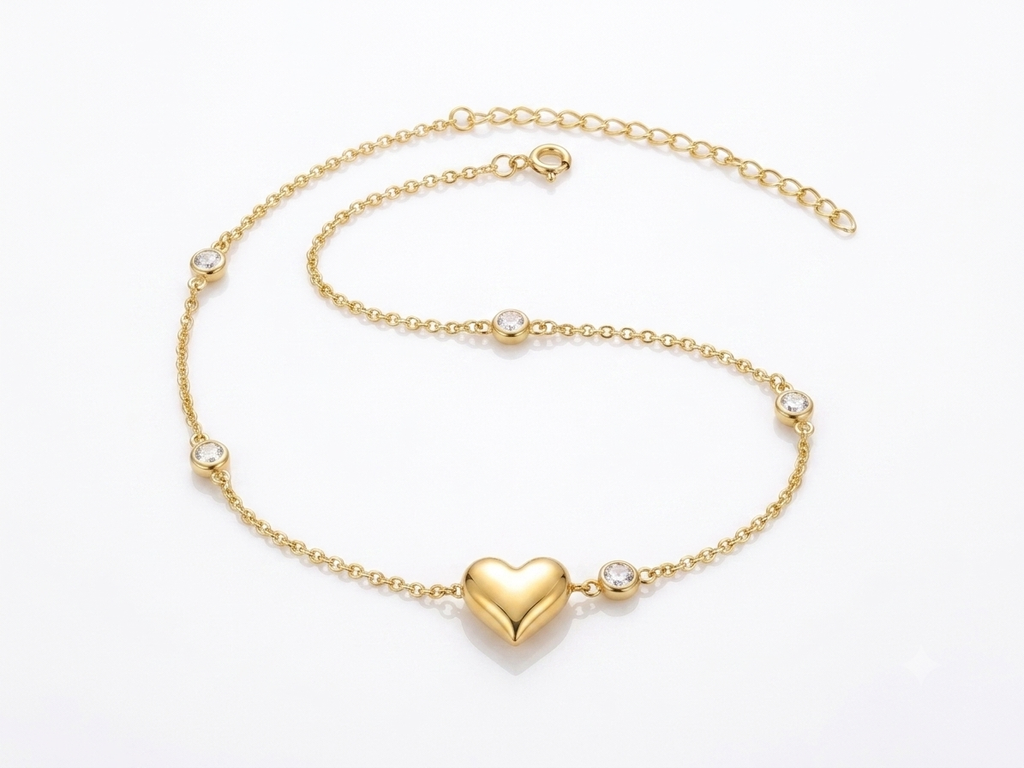 Heart anklet