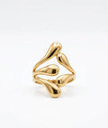 golden drops ring Solid Gold Plated