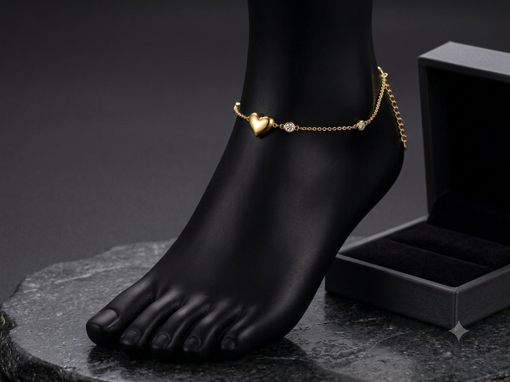 Heart anklet