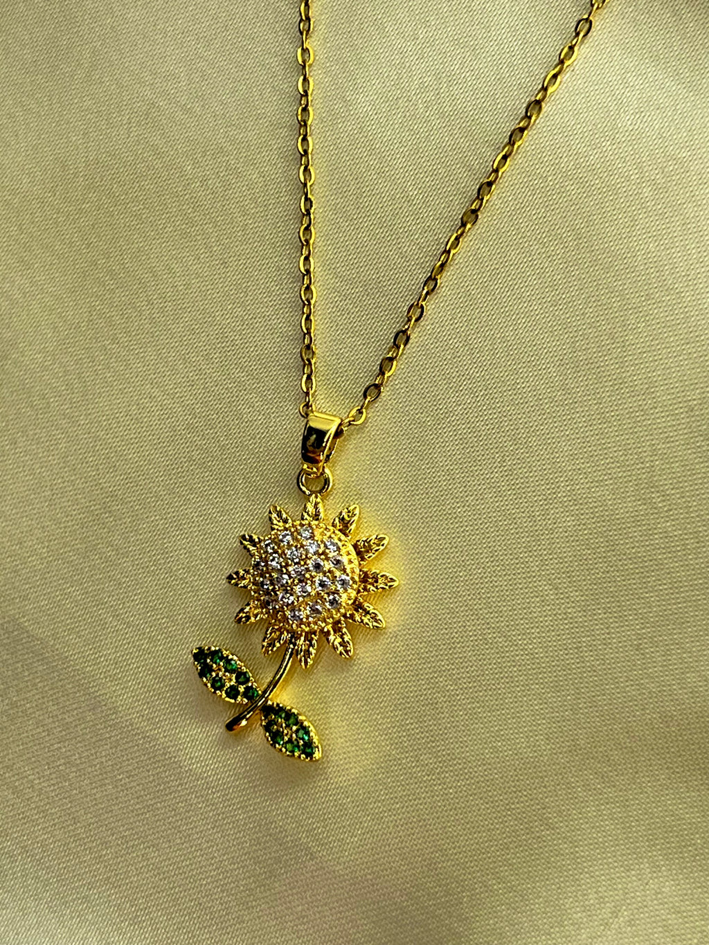 Sunflower Crystal Pendant