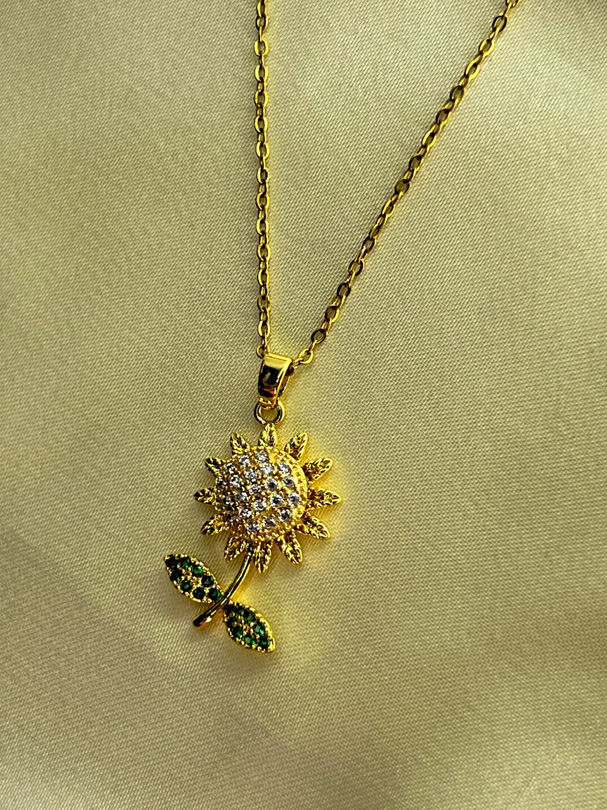 Sunflower Crystal Pendant