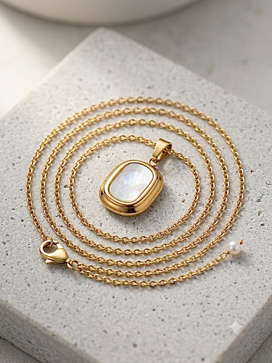 Aura Rectangle Chain Necklace