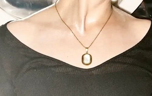 Aura Rectangle Chain Necklace