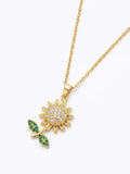 Sunflower Crystal Pendant