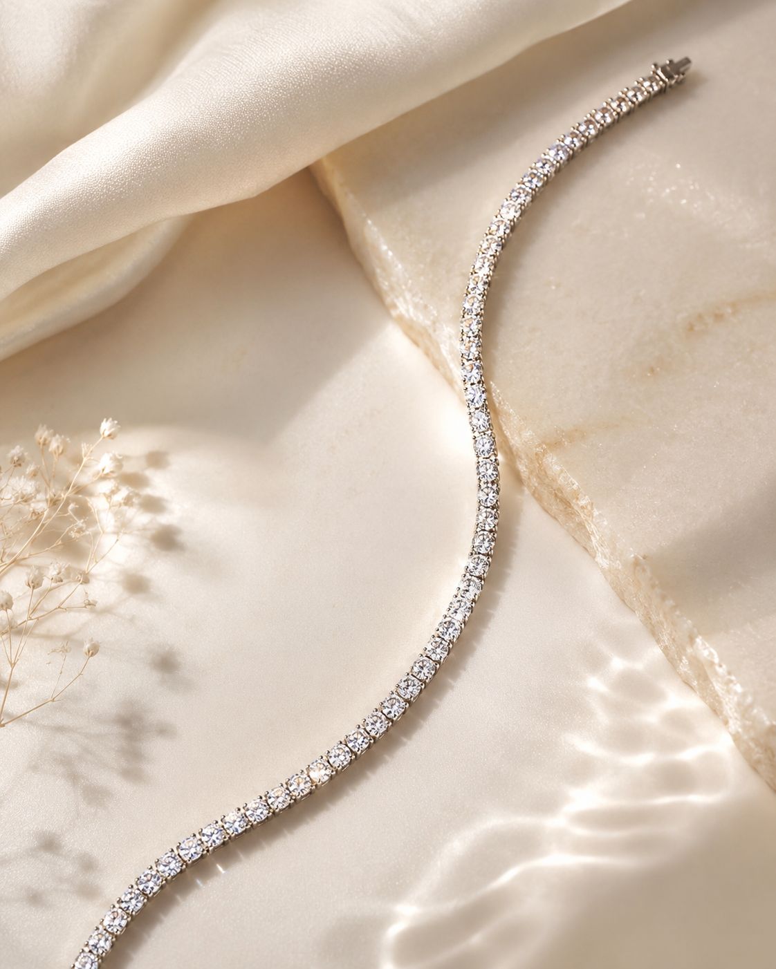 tennis bracelet silver & golden.