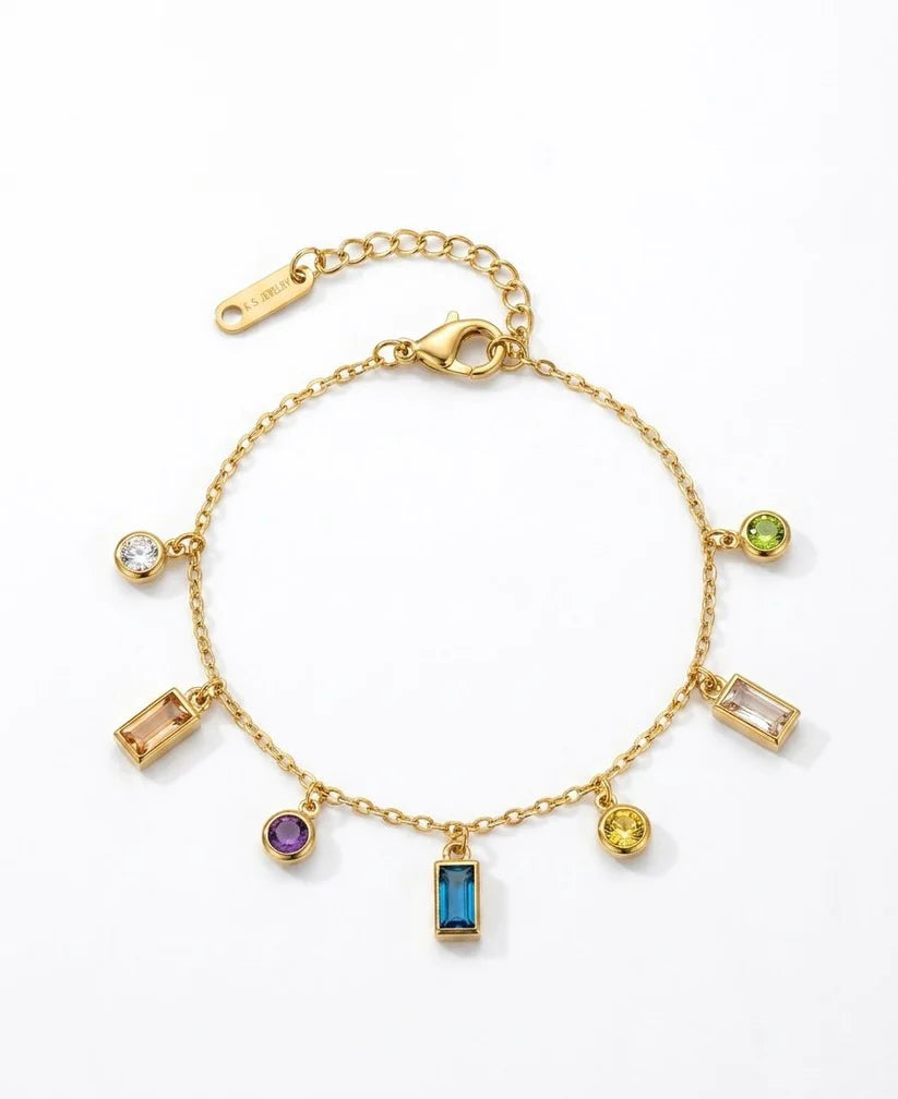Vibrant Prism Charm Bracelet