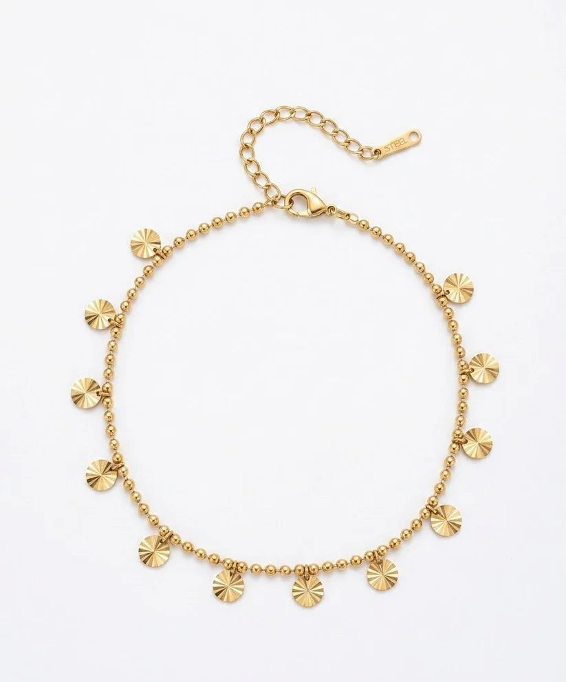 Sun-Ray Disk Anklet
