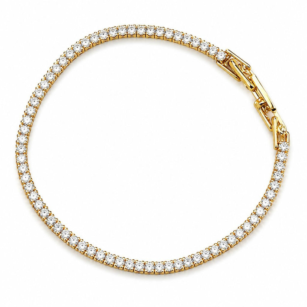 tennis bracelet silver & golden.