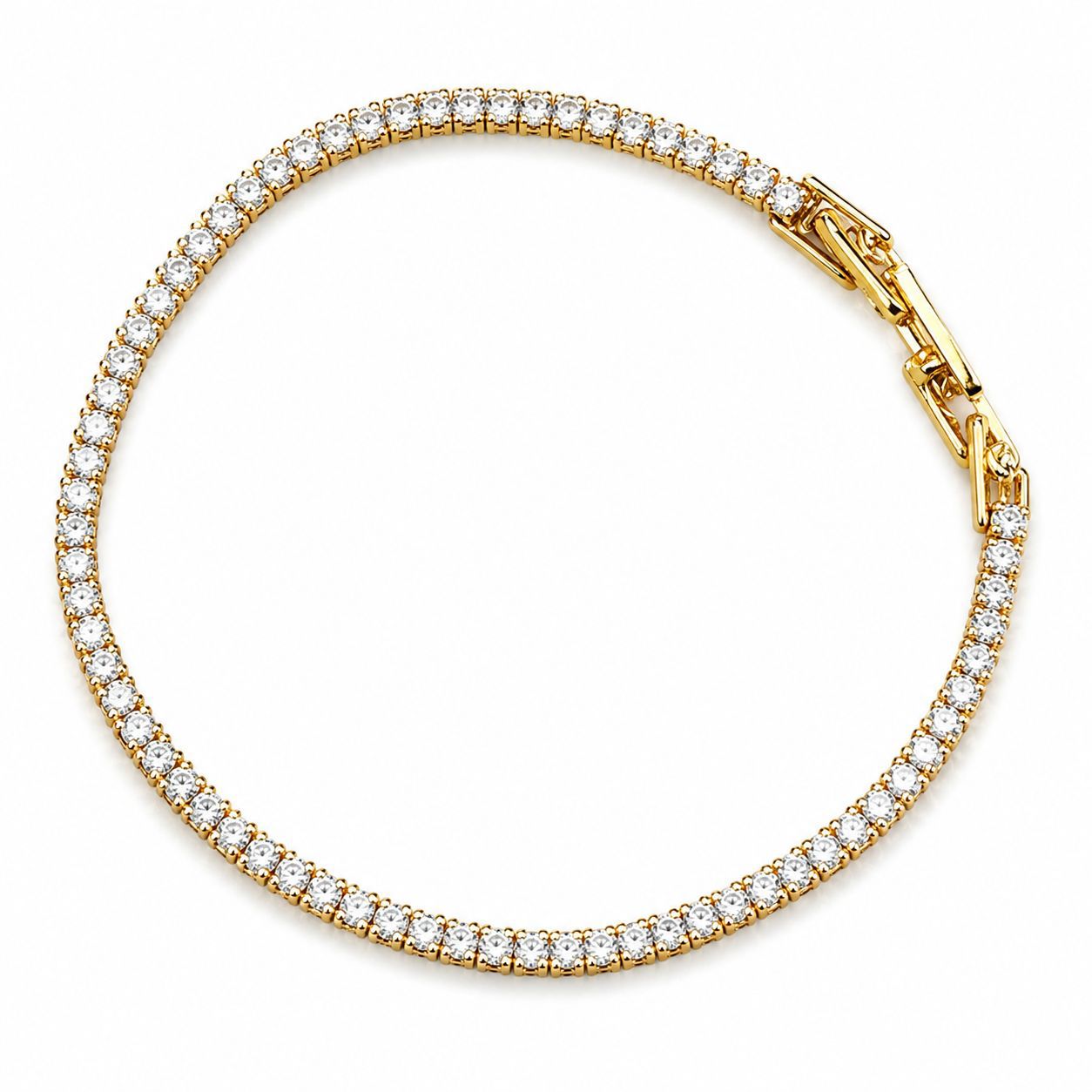 tennis bracelet silver & golden.