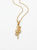 gold rose pendant